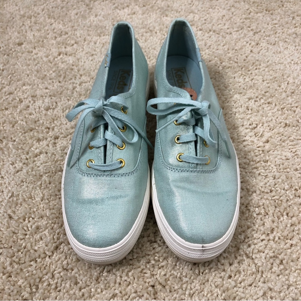 Keds Mint Green Canvas Lace-Up Sneakers